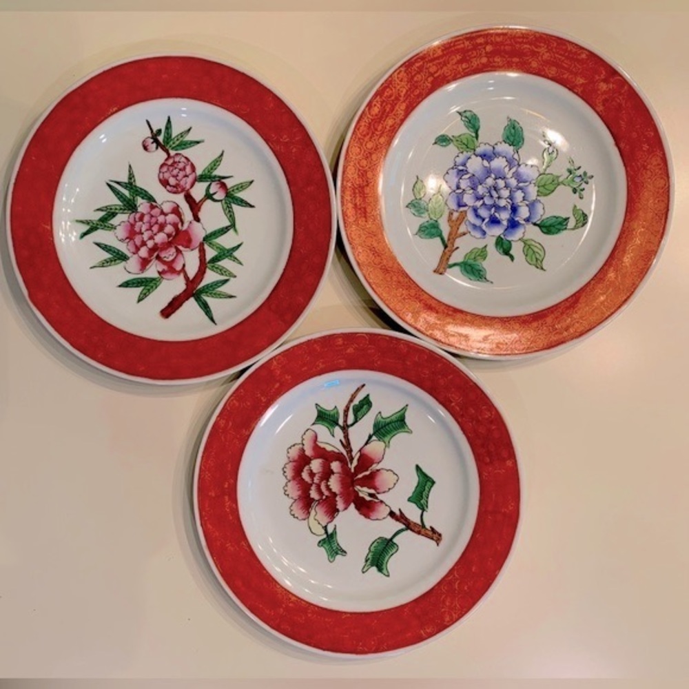 Vintage Nora Fenton Designs Chinoiserie Decorative Plates